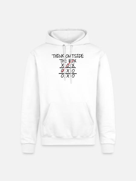 Crimson Diagonal Brushstroke - Champion Unisex Powerblend Hoodie - white