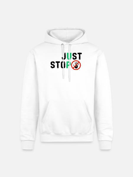 Just stop anything bad - Champion Unisex Powerblend Hoodie - white