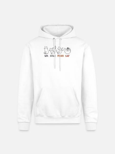 Un Deux Trois Cat - Champion Unisex Powerblend Hoodie - white