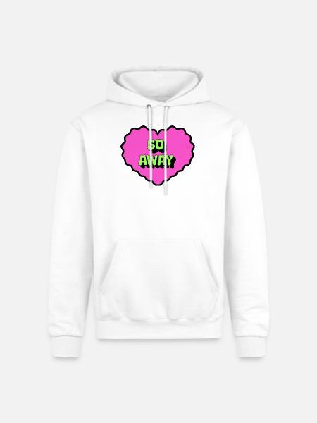 Go Away - Champion Unisex Powerblend Hoodie - white