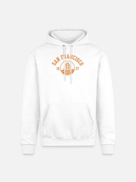 Golden Gate Bridge Emblem - Champion Unisex Powerblend Hoodie - white