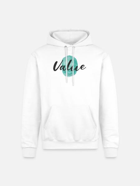 Value Yourself - Champion Unisex Powerblend Hoodie - white