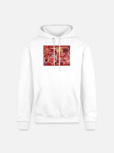 Connected Alone - Champion Unisex Powerblend Hoodie - white