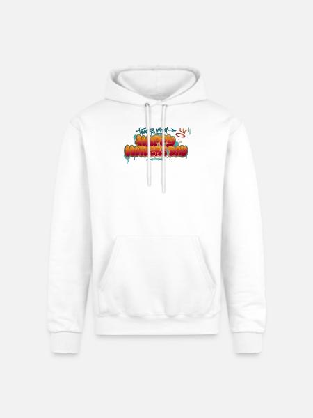 Graffiti Happy Mother's Day Splash - Champion Unisex Powerblend Hoodie - white