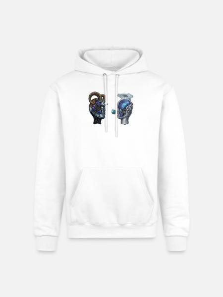 Steampunk Nebula Minds - Champion Unisex Powerblend Hoodie - white