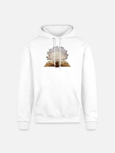 Golden book tree art - Champion Unisex Powerblend Hoodie - white