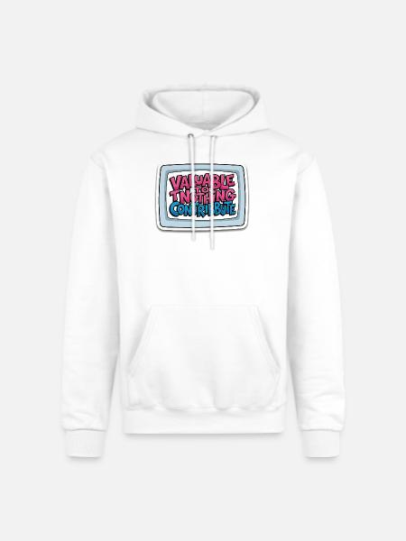 Valuable Nothing Retro TV - Champion Unisex Powerblend Hoodie - white