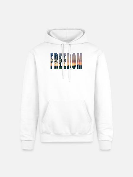 FREEDOM2 - Champion Unisex Powerblend Hoodie - white