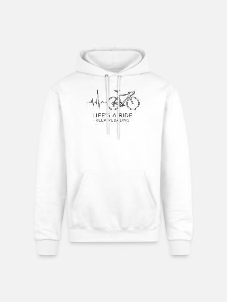 Ride Through Heartbeat - Champion Unisex Powerblend Hoodie - white