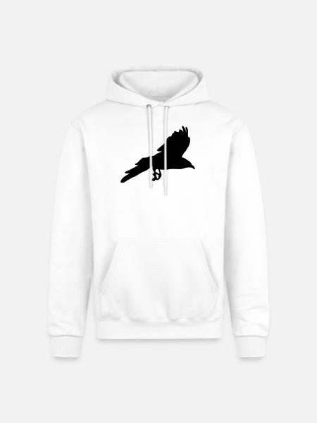 Raven, Crow - Champion Unisex Powerblend Hoodie - white