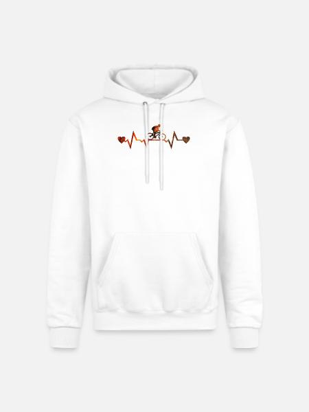 Pulse Ride Heartbeat Gradient - Champion Unisex Powerblend Hoodie - white
