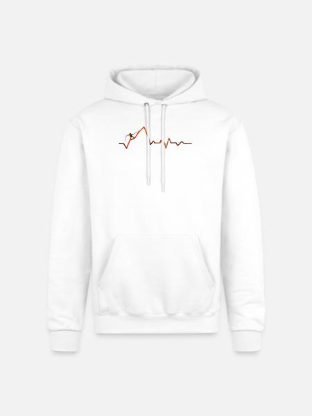 Mountain Pulse Sunset - Champion Unisex Powerblend Hoodie - white