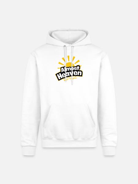 West Virginia Sunburst Emblem - Champion Unisex Powerblend Hoodie - white