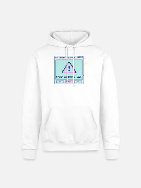 Glitchy System Overload 2026 - Champion Unisex Powerblend Hoodie - white