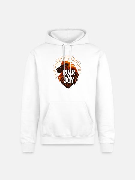 Roar for Joy Lion Emblem - Champion Unisex Powerblend Hoodie - white