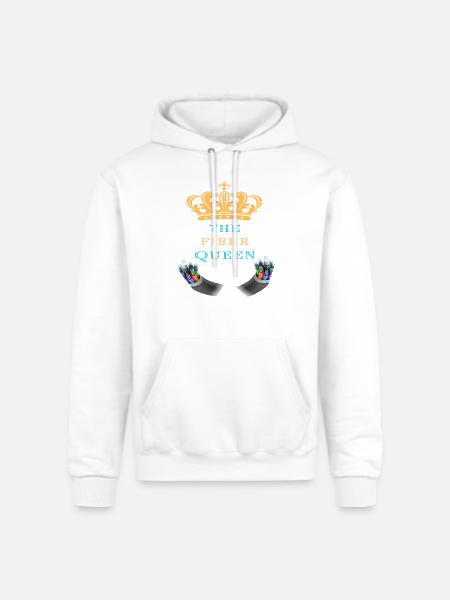 The_Fiber_Queen_-sized - Champion Unisex Powerblend Hoodie - white