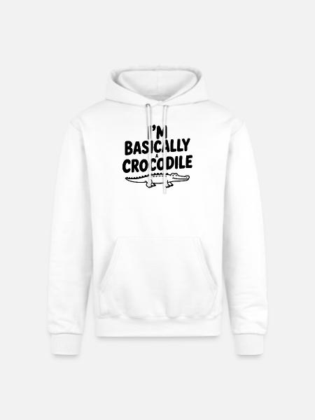 I'm Basically a Crocodile - Champion Unisex Powerblend Hoodie - white