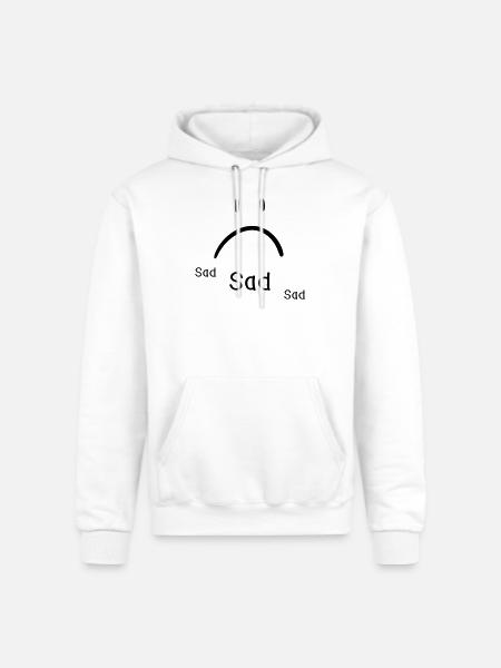 sad face - Champion Unisex Powerblend Hoodie - white