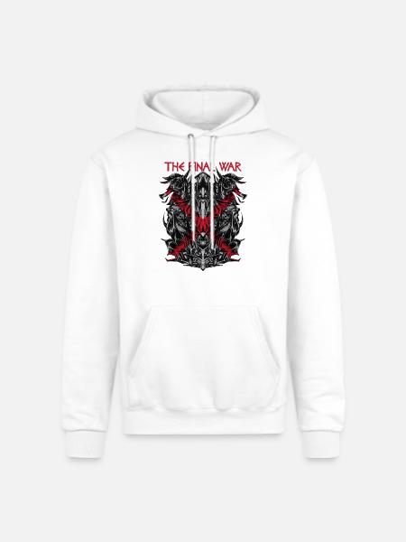 Final War Glyphs - Champion Unisex Powerblend Hoodie - white
