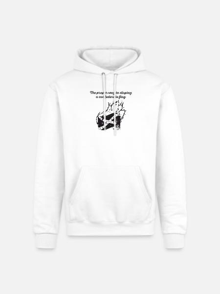 Burn the Confederate Flag - Champion Unisex Powerblend Hoodie - white