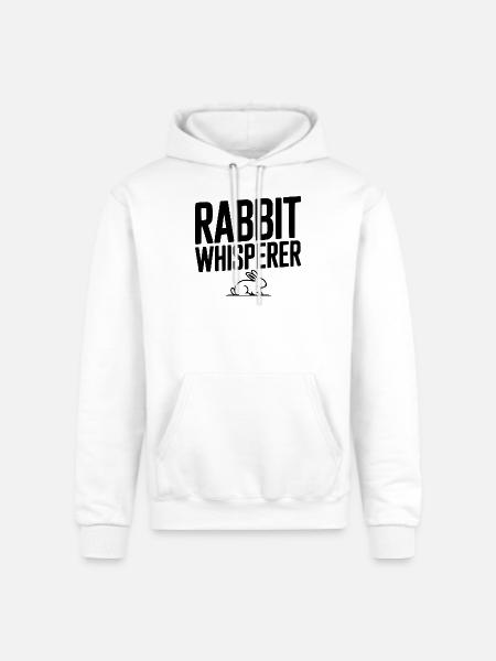 Rabbit Whisperer - Champion Unisex Powerblend Hoodie - white