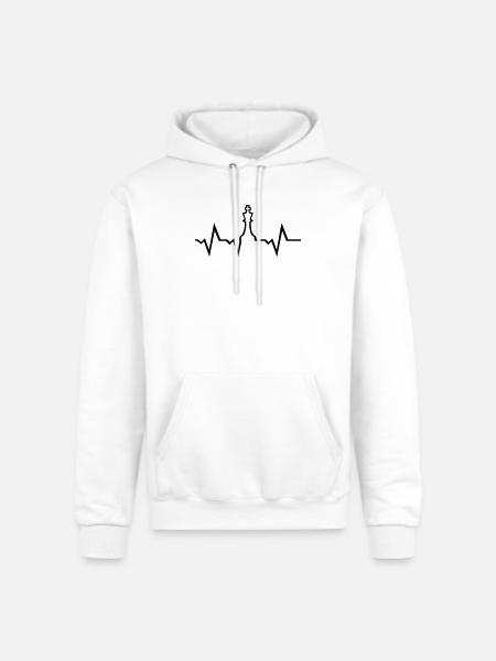 Chess Heartbeat - Champion Unisex Powerblend Hoodie - white