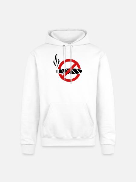 No smoking - cigar - Champion Unisex Powerblend Hoodie - white