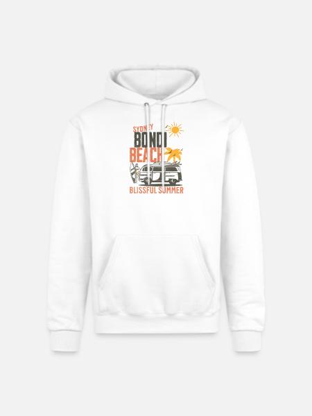 Sydney Bondi Beach Surfer - Champion Unisex Powerblend Hoodie - white