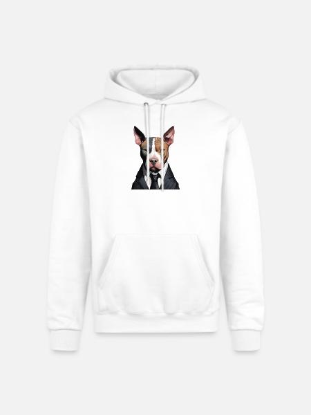 Suited dog - Champion Unisex Powerblend Hoodie - white