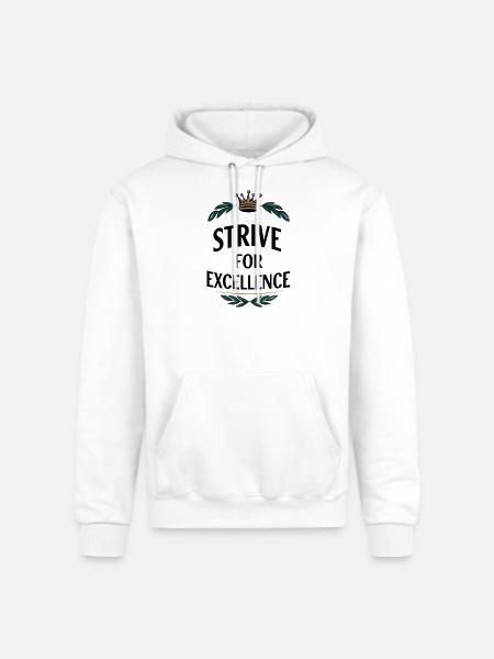 Strive for Excellence - Champion Unisex Powerblend Hoodie - white
