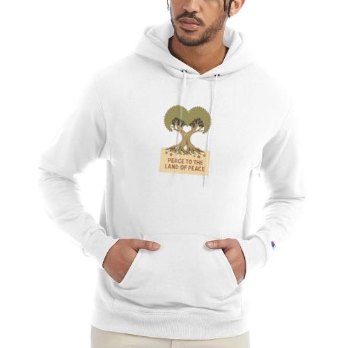 Peace To The Land Of Peace Tree Heart - Champion Unisex Powerblend Hoodie