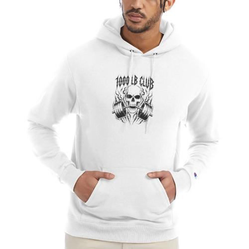 1000 LB Club Skull Barbell Powerlif - Champion Unisex Powerblend Hoodie