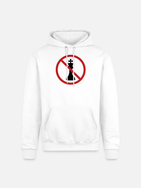 No Chess King - Champion Unisex Powerblend Hoodie - white