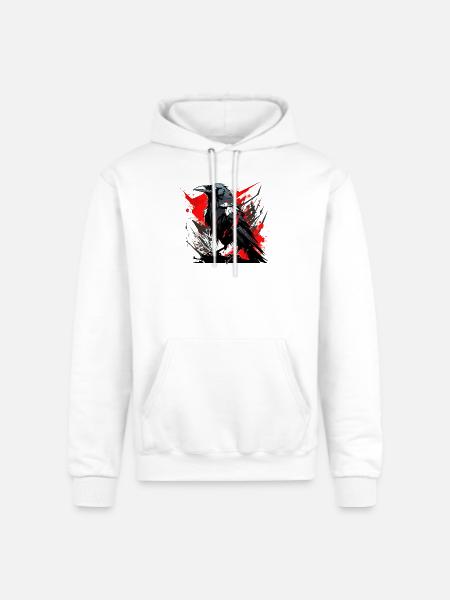 Raven - Champion Unisex Powerblend Hoodie - white