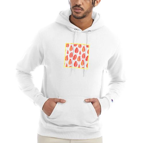 Elegant Leaf Art Neon Aesthetics - Champion Unisex Powerblend Hoodie