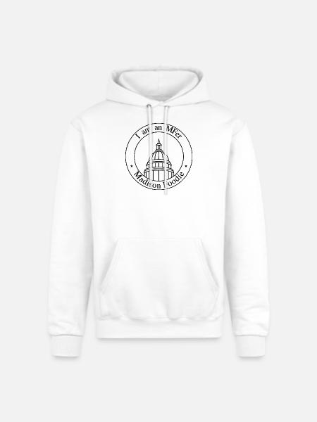 Madison Foodie Capitol - Black - Champion Unisex Powerblend Hoodie - white