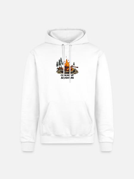 Campfire Cooking - Champion Unisex Powerblend Hoodie - white