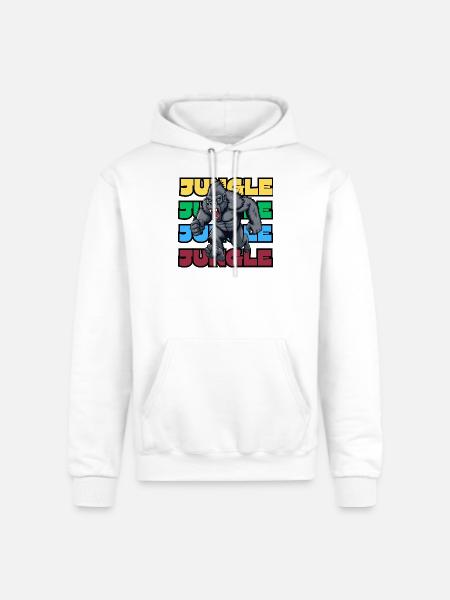 JUNGLE GORILLA - Champion Unisex Powerblend Hoodie - white