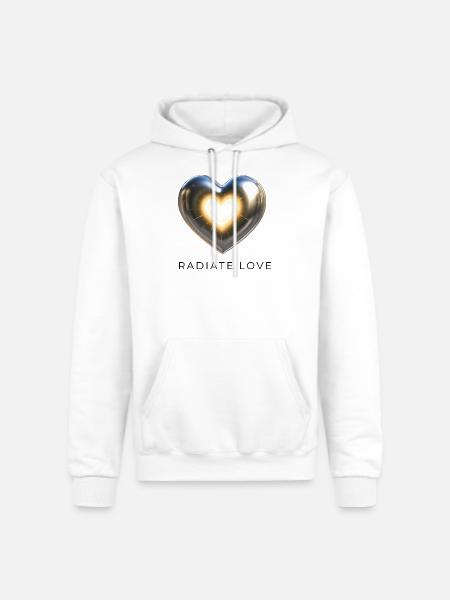 Radiate Love - Champion Unisex Powerblend Hoodie - white