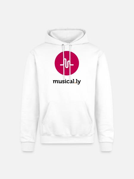 Musical.ly Logo - Champion Unisex Powerblend Hoodie - white