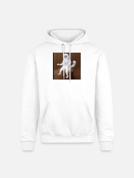 Plush on Stool - Champion Unisex Powerblend Hoodie - white