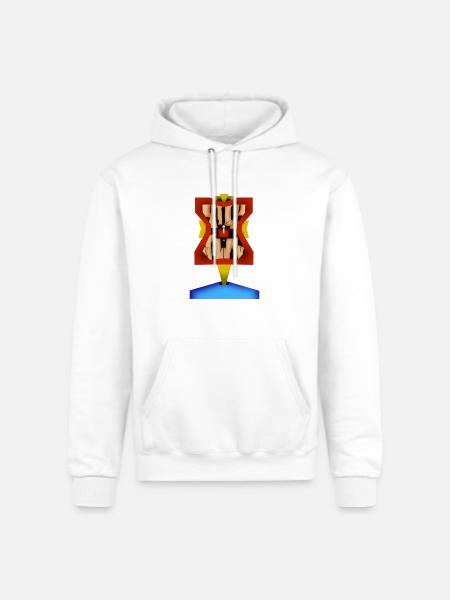 Crazy Face - Champion Unisex Powerblend Hoodie - white