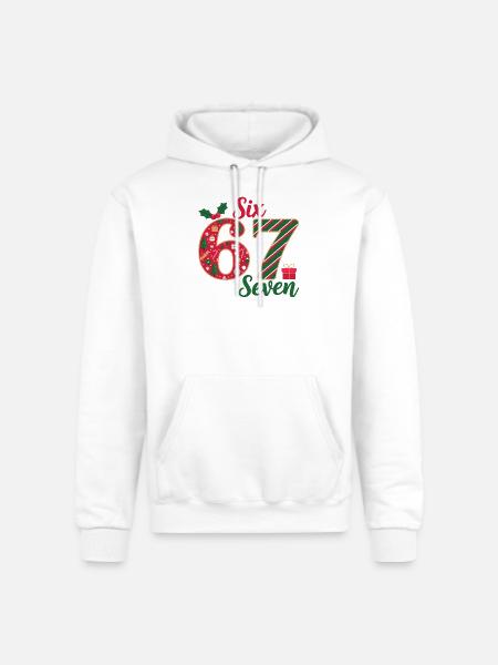 Six Seven Christmas Countdown - Champion Unisex Powerblend Hoodie - white