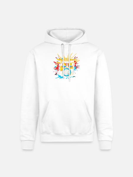 Drum Kit Steamwave - Champion Unisex Powerblend Hoodie - white