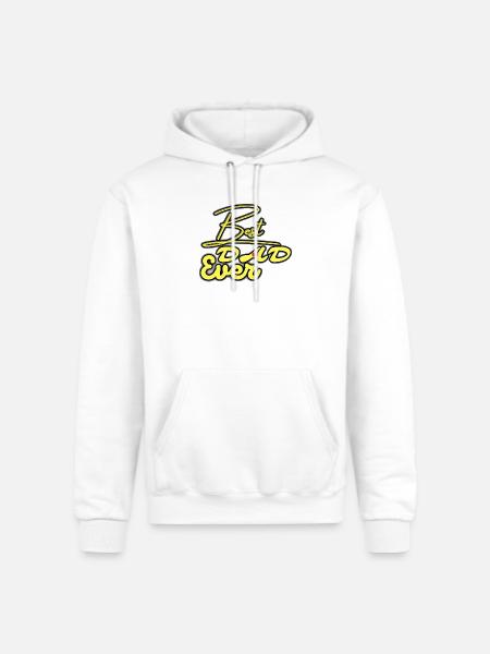 Best Dad Ever Neon Script - Champion Unisex Powerblend Hoodie - white