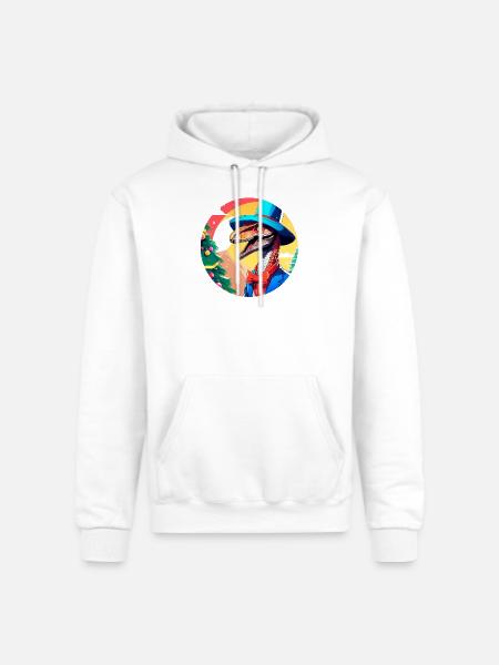 Merry Raptor Christmas - Champion Unisex Powerblend Hoodie - white