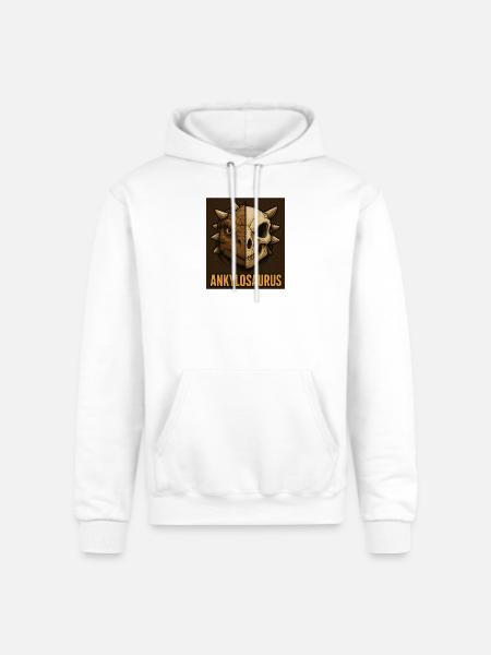 Ankylosaurus Skull - Champion Unisex Powerblend Hoodie - white