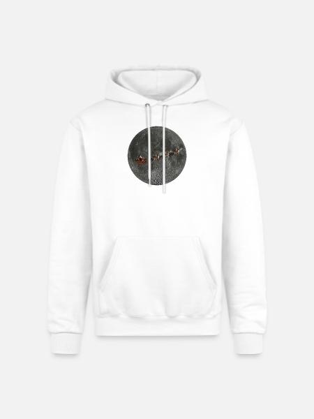 Lunar Santa Sleigh Ride - Champion Unisex Powerblend Hoodie - white