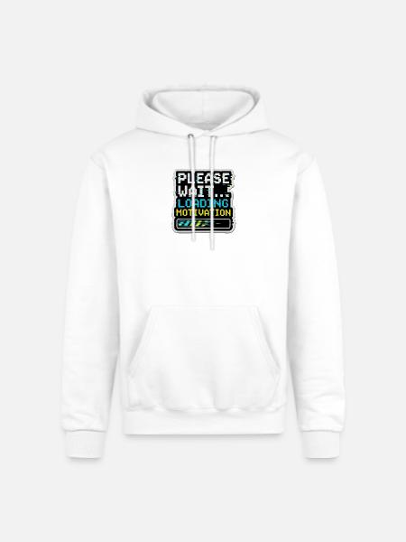 Please Wait Loading Motivation - Champion Unisex Powerblend Hoodie - white