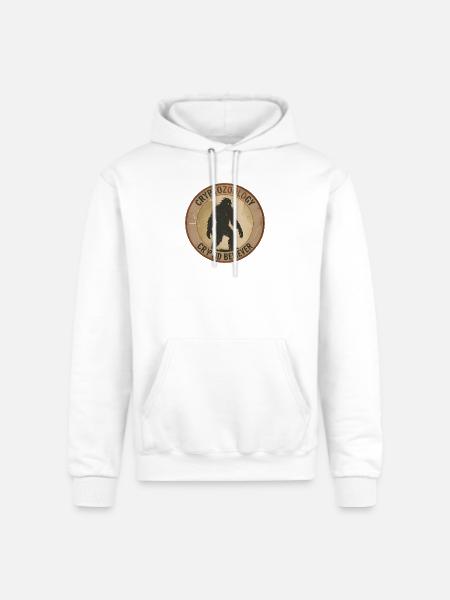 Cryptid Believer Sasquatch Coin - Champion Unisex Powerblend Hoodie - white
